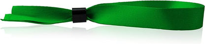 100 WristCo Cloth Event Wristbands - Kelly Green Fabric Bracelets Wrist Bands for Concerts Festival Admission Party 13 ½” x ½”