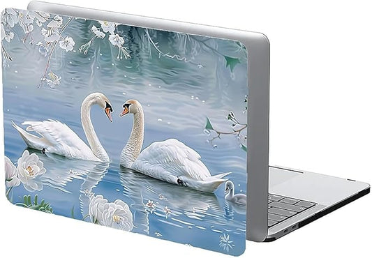 Compatible with 14.2 Inch MacBook Pro A2442/A2779, Elegant Swan Hard Plastic Shell Cover Case