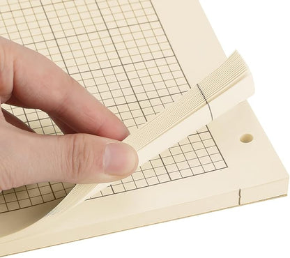 Seajan 2 Pcs Engineering Computation Pad Engineer Pad 8.5 x 11 Inches Engineering Notebook Graph Paper Notebook, 5 Squares Per Inch Evidence Engineering Pad, 100 Sheets/Pack (Yellow)
