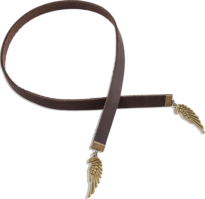 Bookmarks, Handmade Retro Angel Wings Bookmark with Long Leather Straps, Book Mark for Book Lover Gifts for Women Men (Style 23)