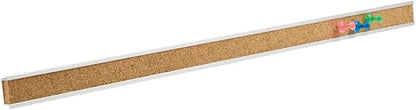 Quartet Bulletin Bar Strip, Cork Board, 24" x 1", Classroom, Office, Cubicle, Aluminum Frame (2004)