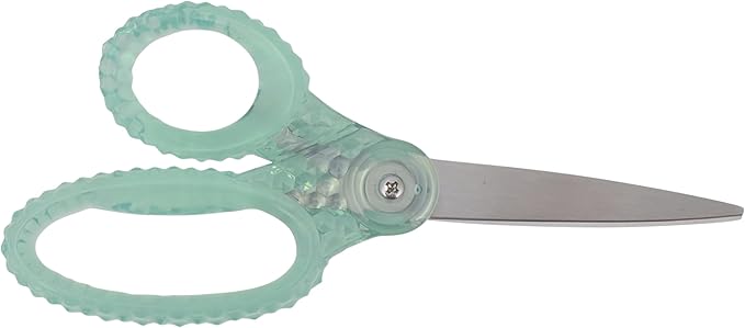 Westcott 7" GEM Crystal-Design Student Scissors, for Kids Aged 12+ - Scissors for School, Craft, Home, DIY, Classroom - Green