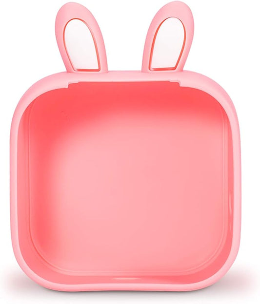 Memoking T02 Protective Case-Bunny Ears Shape Soft Silicone BPA-Free Cute Design Printer Cover, Compatible with T02 Mini Bluetooth Wireless Portable Mobile Pocket Printer, Pink