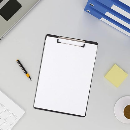2 Pack Clipboards 8.5x11, Plastic Clipboards,Black Clipboard,Letter Size,Paper Clips,Nursing Clipboard,Paper Clip Holder,Document Holder,Writing Board with Ruler, A4 Letter Size for Offices School