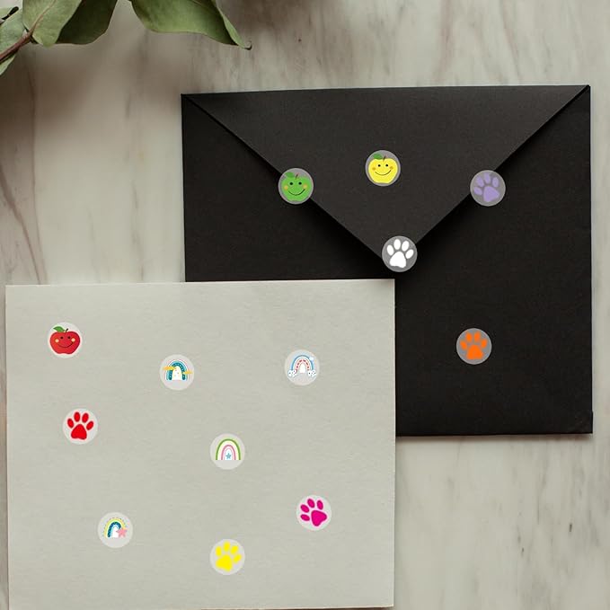 0.5 Inch Black Paw Print Stickers,Self Adhesive for Scrapbooking/Kid DIY Arts Crafts/Reward Stickers Teachers Stickers