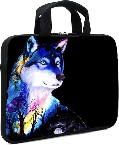 11.6 12 12.1 Inch Laptop Carrying Bag Protective Chromebook Case Pouch Netbook Notebook Ultrabook Bag Tablet Sleeve Cover Travel Briefcase with Handle for Men Women (Wolf)