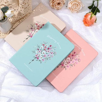 Lined Journal Notebook for Women 320 Pages Thick Floral Diary A5 Aesthetic Hardcover Journaling Notebooks for Writing with Gift Box, 5.7 x 8.3 In, Green