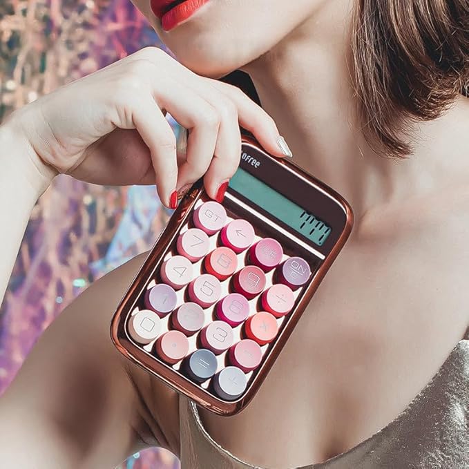 Mechanical Switch Calculator, Cute Jelly Beans Keyboard Calculator, Office Student Exam Calculator, Handheld for Daily and Basic Office, 10-Digit Display Large Screen, Button Detachable