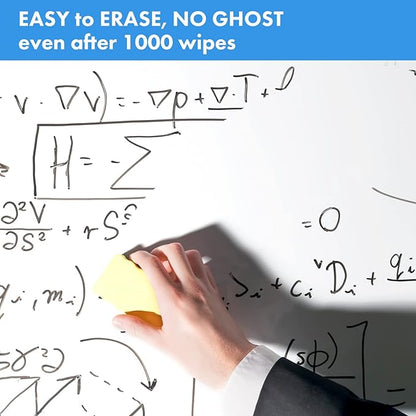 HAMIGAR White Board Dry Erase, White Board Stick on Wall, Dry Erase Board Sticker for Wall, White Board Paper, Sticky White Board for Wall, Peel and Stick Wallpaper Homeworking Office 17.5x196.9 Inch