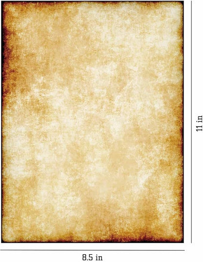50 Stationery Vintage Antique Design Printing/Writing Papers 8.5 x 11 in, Letter Writting Paper, Decorative Printer Paper for Invitation, Letter, Resume, Award, Diploma, Art, Craft, Certificate(D)