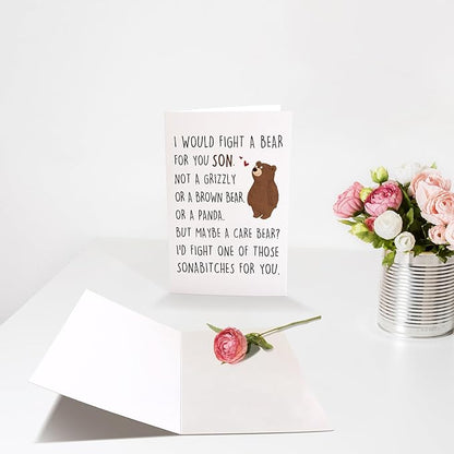 Chenive Funny Son Card - Hilarious Birthday Card for Adult Son