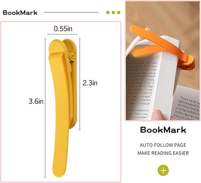 3pcs Page Bookmarks for Reading, Automatic Book Marks Tailored for Book Enthusiasts, Unique and Cute Book Page Holder Markers Clip Reading Accessories Gifts