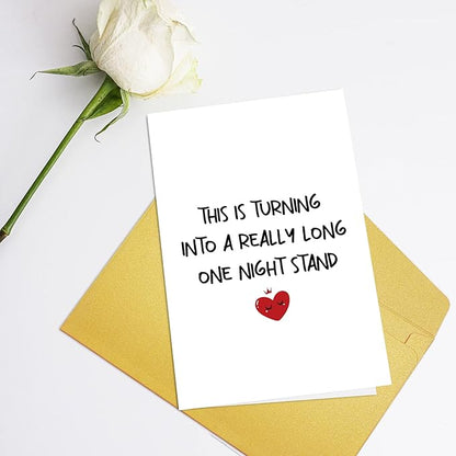 Funny Anniversary Card for Him Her, Humorous Valentines Day Card for Bf Gf, Rude Anniversary Card for Husband Wife