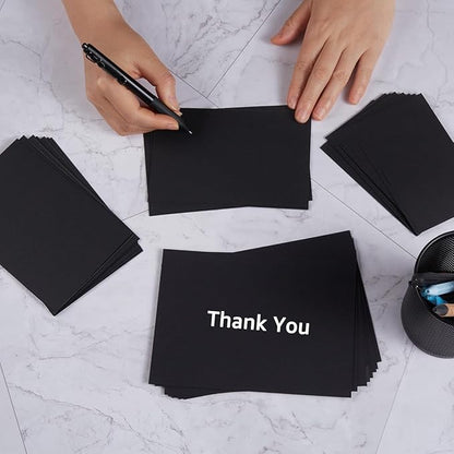 50 Sheets Blank Cardstock Paper 250 GSM Thick Heavy Cards Stock for DIY Art Projects, Card Making, Postcards, Greeting Cards, Birthday Party, Wedding Invitation (Black, 3x5 inches)