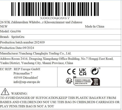 26 PCS Number Line Dry Erase Boards, Writable and Erasable Double Sided Board-0-10 on One Side & 0-20 on Other Side Math White Board for Kids, Students, Classroom and Home (12” x 4”, Colorful Stars)