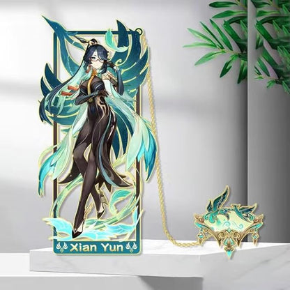 Genshin Impact Xianyun Metal Bookmark - Anime Figure Merch with 3D Display Box - Birthday Gifts for Fans Friends Gamer Book Lovers - Zllada