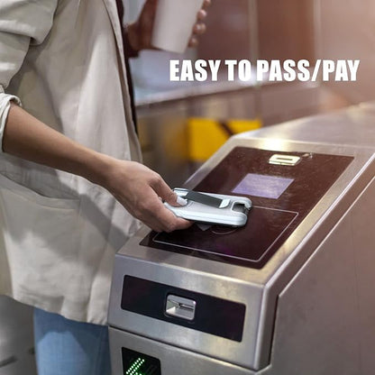 LIUGX Badge Holder, ID Card Holder with Metal Clip - Durable Polycarbonate (Holds 1 to 4 Cards), Portable Wallet for Office, Laborer, Police, Work, White