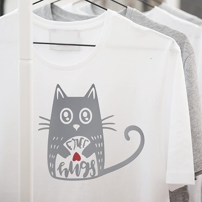 VINYL FROG Heat Transfer Vinyl Roll HTV Vinyl - 12" x12ft Grey Iron on Vinyl for T-Shirts, Heat Press Vinyl for DIY Craft Designs (Grey)