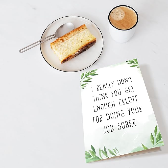 Chenive Funny Retirement Card for Boss, Coworker Leaving, or Boss's Day - 8 x 5.3 Inch with Envelope