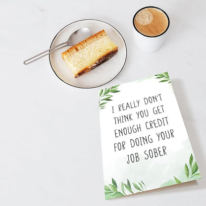 Chenive Funny Retirement Card for Boss, Coworker Leaving, or Boss's Day - 8 x 5.3 Inch with Envelope