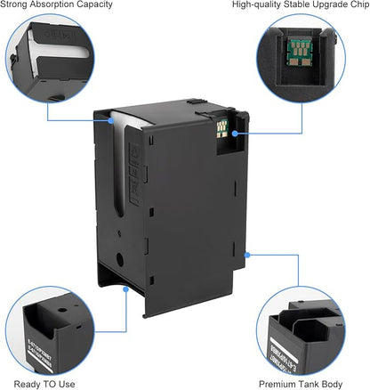 T6715 T6176 Ink Maintenance Box for Workforce Pro WF-4833 WF-4740 WF 4730 WF-4734 WF-4830 WF-4720 WF-4820 WF-3820 EC-4020 EC-4030 EC-4040 WF-C5790 WF-C5210 WF-C5290 Printers T671500/T671600 (2-Packs)