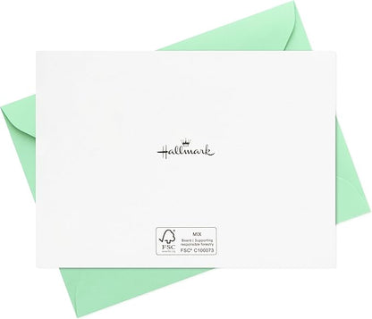 Hallmark Minimalist Thank You Note Card Assortment (48 Blank Cards with Envelopes) Mint Chevron, Blush Polka Dot, Stripes