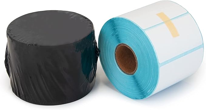 ESSENTIAL 50 Roll 2 1/4 x 1 1/4 Inch Direct Thermal Labels, 1000 Labels of Roll, Permanent Adhesive, Perforations Between Labels (50 Rolls, 50000 Labels)