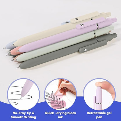 Easter Basket Stuffers, Aesthetic Gel Pens, 0.5mm Fine Point Black Ink Gel Pens Cute Office Desk Accessories, Japanese Stationery Home Work Essentials Nurse School Supplies,Teen Girl Birthday Gifts