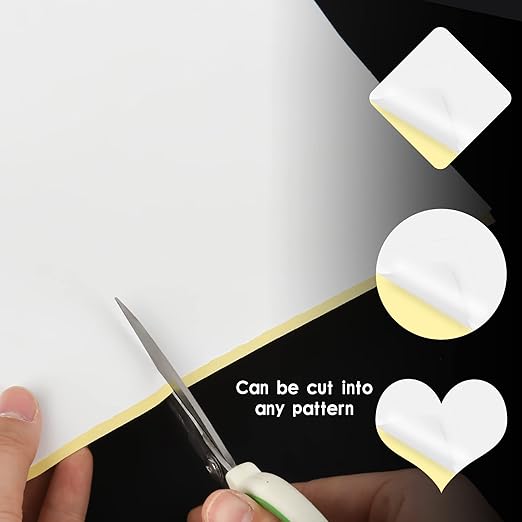 15 Sheets Double Sided Adhesive Tape, A4 Size Clear Arts Craft DIY Strong Sticky Arbitrary Cut Tape for Card Making, Home Decorative Or Office Supplies