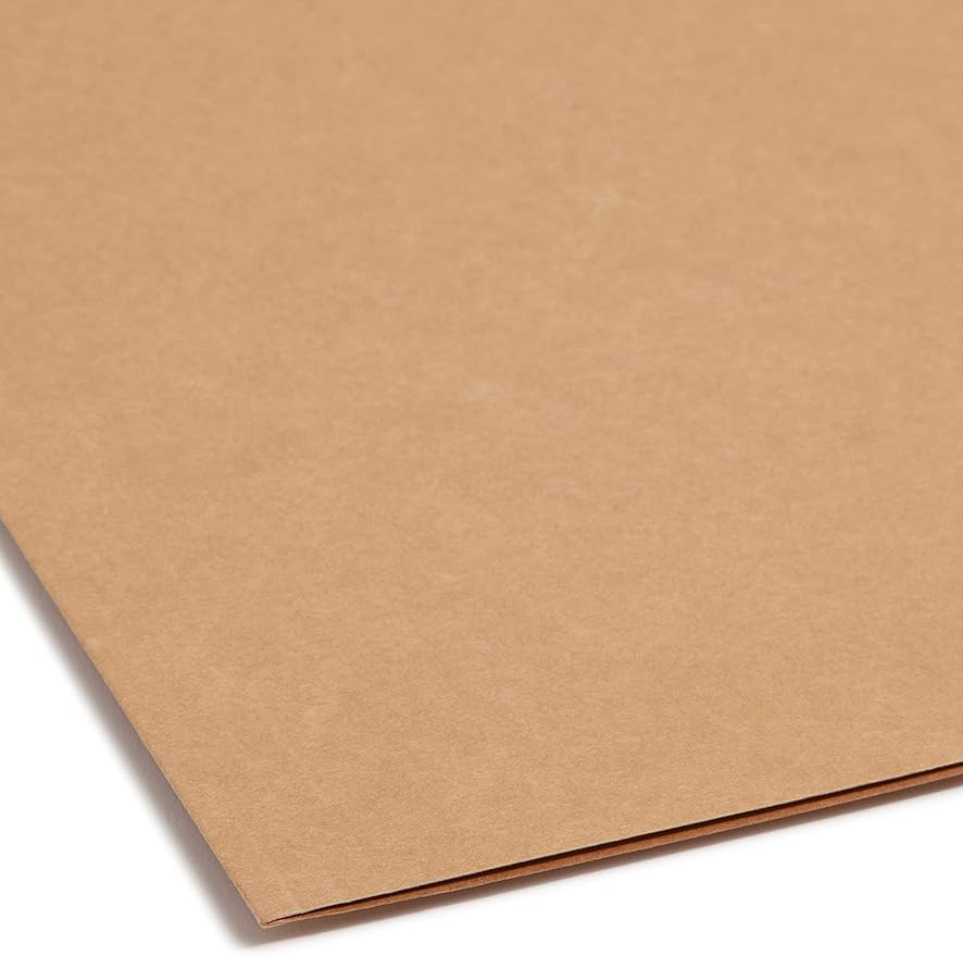 Smead Fastener File Folder, 1 Fastener, Reinforced 1/3-Cut Tab, Letter Size, Kraft, 50 per Box (14834)