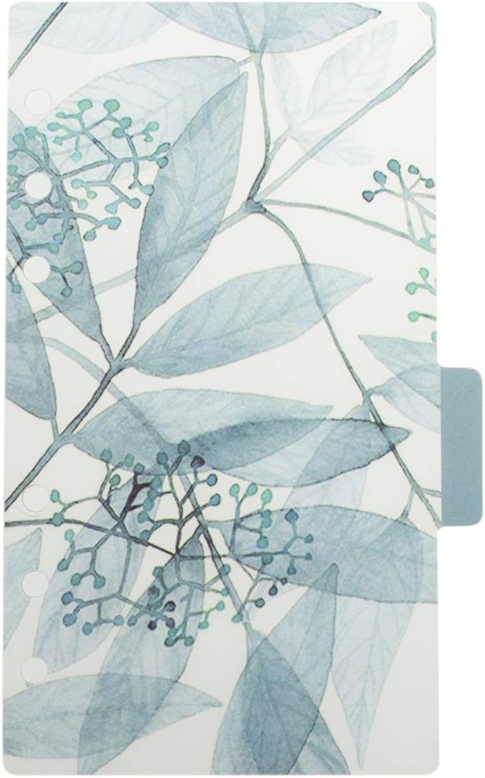 Plastic Binder Index Dividers, 6-Tab, Assorted Designs, Match for Standard A6 Size 6-Ring Planners