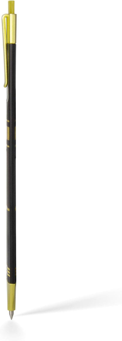 Pen Bookmark with Refills | Erasable Ballpoint Gel Pen and Bookmark 3-in-1 | Ink Novelty Pen with Eraser | Page Marker | Book Marker | Page Holder Clip | Gift for Reader and Writer (Black Gold)