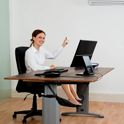 4 Pack Airplane Foot Rest, Airplane Foot Hammock with Premium Memory Foam, Adjustable Length Foot Hammock for Plane Travel, Airplane Footrest Relax Your Feet in The Train Office&Home, Black