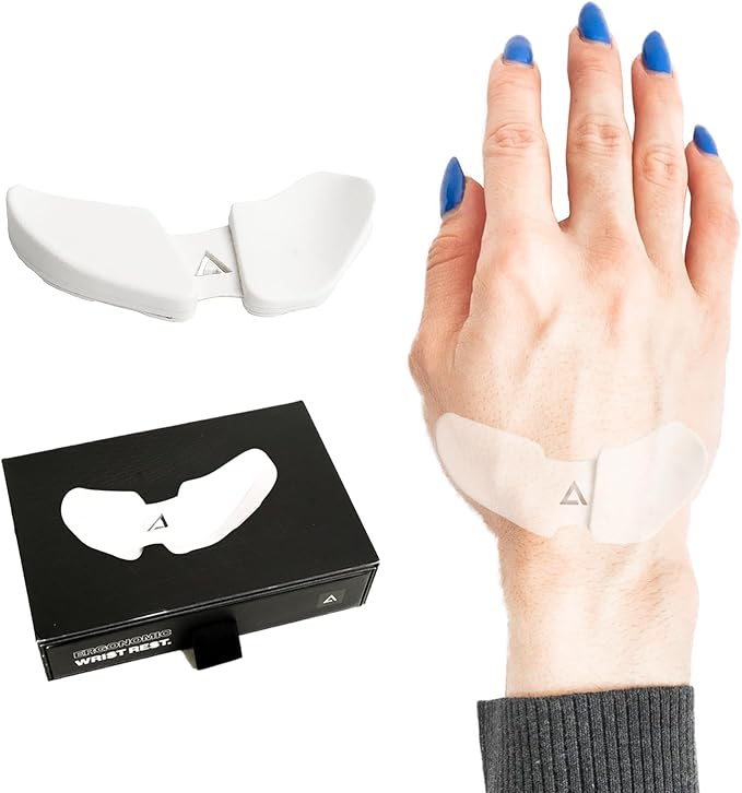 DELTAHUB Carpio 2.0 - Right-Handed Truly Ergonomic Wrist Rest for Mouse, Carpal Tunnel Support, Pain Relief, Anti-Fatigue, Easy Glide, Sleek, Office Computer, Laptop, Gaming - Small, White