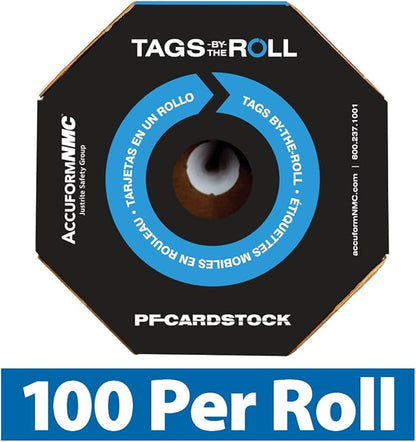 Accuform 100 Inspection and Status Record Tags by-The-Roll, Inspection Record, US Made OSHA Compliant Tags, Waterproof PF-Cardstock, Resists Tears, 6.25"x3", TAR708