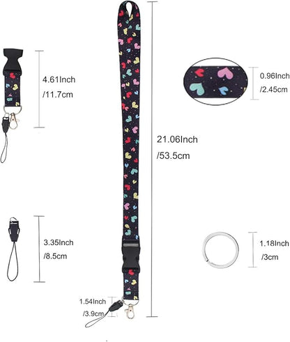 Yiflin Cute Neck Lanyard for Keys, Keychain, Wallet, ID Card Holder, with Quick Release Buckle