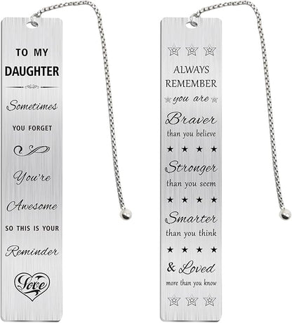 Jzxwan Daughter Christmas Gifts from Mom and Dad, Personalized Birthday Graduation Gifts for Daughter, Sometimes You Forget You're Awesome Gift Ideas for Daughter