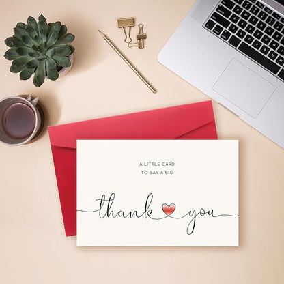 Funny Thank You Gifts for Men Women, Single Thank You Card for Teacher Boss Coworker, A Little Card to Say A Big Thank You