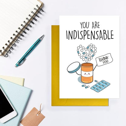 Thank You Cards, Funny Appreciation Card for Men Women, Cute Thank You Card for Doctor Nurse, Medical Staff Appreciate Greeting Card for Nurse Her, Perfect Doctors Day Gift Idea