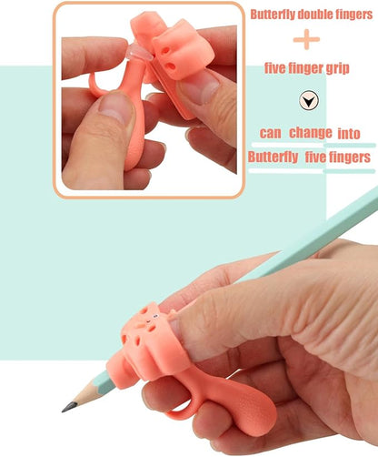JuneLsy Pencil Grips for Kids Handwriting Pencil Gripper Pencil Holder Posture Correction Training Writing AIDS for Preschooler Kids Toddler