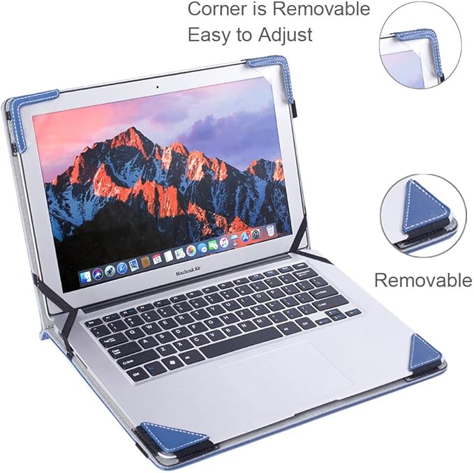 Protective Case Cover Compatible with Dell Inspiron 13 5370 5368 5378 5379 13.3 inch Notebook Sleeve PU Leather Stand Hard Protective Skin