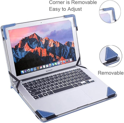 Protective Case Cover Compatible with Dell Inspiron 13 5370 5368 5378 5379 13.3 inch Notebook Sleeve PU Leather Stand Hard Protective Skin