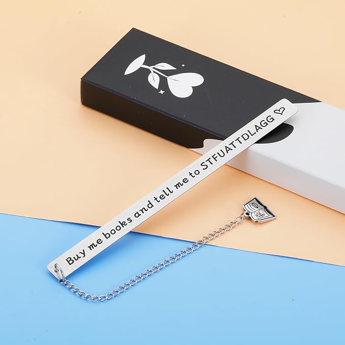 Funny Spicy Bookmark for Women Book Lover Bookish Nerd Bookworm Gifts Christmas Stocking Stuffers Birthday Book Club Gifts for Friends BFF Reading Present Metal Dirty Bookmarks for Adults Women Her