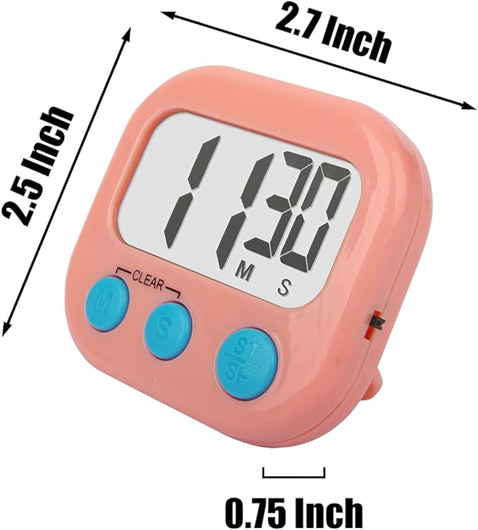 2Pack Classroom Timers for Teachers Kids Digital Timer Pink White