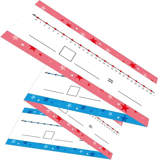 0-120 Dry Erase Number Line Board Double Sided Writable and Erasable Card Featuring 0-120 Number Line On One Side and Blank Line On The Other for Kids Students Math Manipulatives (4.72” x3.74ft)