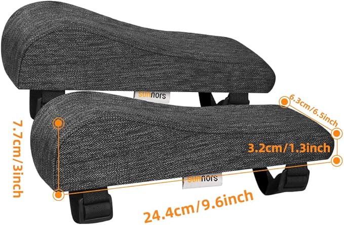 Office Chair Arm Covers Gaming Chair Arm Rest Covers for Elbows and Forearms Pressure Relief(Set of 2)