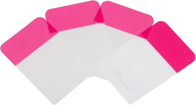 Desk Tech Sticky Index Tabs, 1" x 1.5", 24 Sheets - 6 Colors Self Adhesive File Tabs Flags Colored Page Markers Labels for Binders, Books and Notebooks