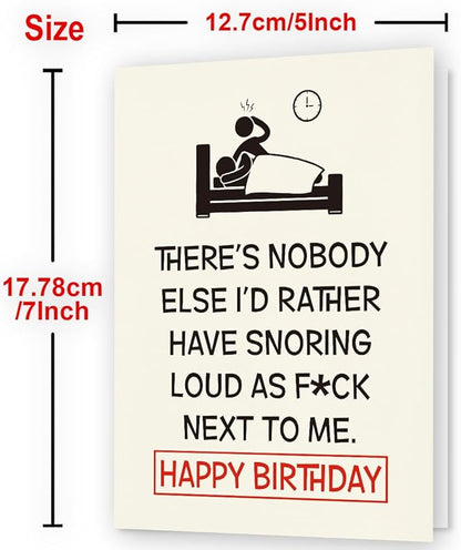 Funny Birthday Card & Gifts for Husband Boyfriend Him Wife Girlfriend Her, Happy Bday Card