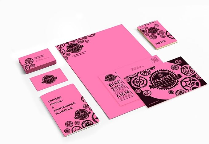 Astrobrights® Colored Card Stock, Bright Color Cover Paper, 8 1/2" x 11", FSC® Certified, 65 Lb, Pulsar Pink™, Pack Of 250 Sheets