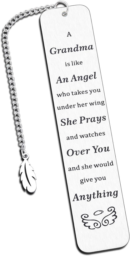 Christmas Gifts for Grandma, Grandma Christmas Bookmark Grandma Gifts Mothers Day Gifts for Grandma Women Nana Things for Grandma Birthday Grandparents Gifts from Granddaughter Grandson Teens Kids